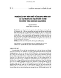 Nghiên cứu quy trình thiết kế chương trình đào tạo tại trường Đại học Thủ đô Hà Nội theo tinh thần giáo dục khai phóng