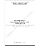 Giáo trình môn học Giáo dục Quốc phòng an ninh (Trình độ trung cấp): Phần 1