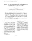 Khảo sát thực trạng các hoạt động kiểm tra tiếng Pháp ở trung học phổ thông khu vực phía Bắc Việt Nam