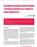 Đường hướng hành động trong giảng dạy ngoại ngữ hiện nay