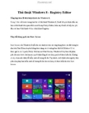 Thủ thuật Windows 8 - Registry Editor