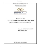 Bài giảng Lý luận và phương pháp dạy học Văn - ĐH Phạm Văn Đồng