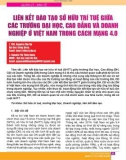 Liên kết đào tạo sở hữu trí tuệ giữa các trường đại học, cao đẳng và doanh nghiệp ở Việt Nam trong cách mạng 4.0