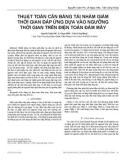 Thuật toán cân bằng tải nhằm giảm thời gian đáp ứng dựa vào ngưỡng thời gian trên điện toán đám mây