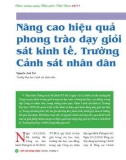 Nâng cao hiệu quả hoạt động phong trào dạy giỏi tại khoa Cảnh sát kinh tế, trường Đại học Cảnh sát nhân dân