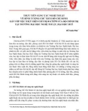 Thực tiễn sáng tác nghệ thuật về hình tượng chủ tịch Hồ Chí Minh gắn với việc thực hiện chỉ thị 05-CT/TW của Bộ Chính trị tại trường Đại học Nghệ thuật, Đại học Huế