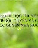 HỌC THUYẾT VỀ CNTB ĐỘC QUYỀN VÀ CNTB ĐỘC QUYỀN NHÀ NƯỚC