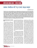 Bàn thêm về tự chủ đại học