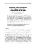 Đổi mới quản lý hoạt động khoa học công nghệ theo hướng tự chủ ở trường Đại học Thủ đô Hà Nội