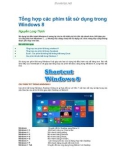 Tổng hợp các phím tắt sử dụng trong Windows 8