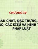 Bài giảng Lý luận nhà nước và pháp luật - Chương 4: Bản chất, đặc trưng, vai trò, các kiểu và hình thức pháp luật