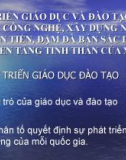 PHÁT TRIỂN GIÁO DỤC VÀ ĐÀO TẠO, XÂY DỰNG NỀN VĂN HÓA TIÊN TIẾN