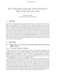 Quá trình bần cùng hóa nông dân Bắc kì thời thuộc địa (1858-1945)