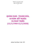 Ebook Quảng Nam - Thanh Hóa 60 năm kết nghĩa và phát triển (12/3/1960 - 12/3/2020)