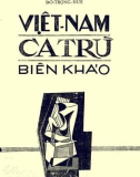 Việt Nam ca trù biên khảo: Phần 1