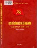 Ebook Lịch sử Đảng bộ thị xã Ngã Năm (1930-1975): Phần 1