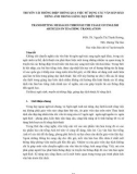 Truyền tải thông điệp thông qua việc sử dụng các văn bản báo tiếng Anh trong giảng dạy biên dịch