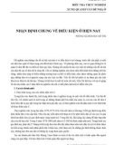 Điều tra thực nghiệm xung quanh vấn đề nhà ở: Nhận định chung về điều kiện ở hiện nay