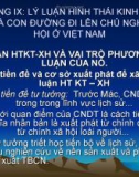 LÝ LUẬN HÌNH THÁI KINH TẾ -XÃ HỘI VÀ CON ĐƯỜNG ĐI LÊN CHỦ NGHĨA XÃ HỘI Ở VIỆT NAM