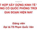 Bài giảng Kết hợp xây dựng kinh tế với củng cố quốc phòng trong giai đoạn hiện nay - Đại tá. TS Phạm Quốc Văn