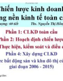 Chiến lược kinh doanh trong nền kinh tế toàn cầu