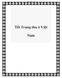 Tết Trung thu ở Việt Nam