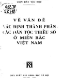 về vấn đề xác định thành phần các dân tộc thiểu số ở miền bắc việt nam: phần 1