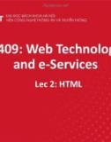 Web technologies and e-services: Lecture 2