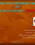 Bài giảng Thông tin và hệ thống thông tin quản lý giáo dục (EMIS) - PGS,TS. Ngô Quang Sơn