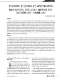 Tìm hiểu việc bảo vệ môi trường qua hương ước làng Quỳnh Đôi ( Quỳnh Lưu - Nghệ An)