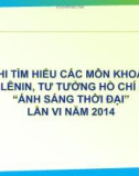 Hội thi tìm hiểu các môn khoa học Mác – Lênin, tư tưởng Hồ Chí Minh Ánh sáng thời đại lần VI năm 2014