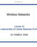 Wireless networks - Lecture 12: Fundamentals of cellular networks (Part 2)