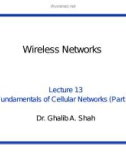 Wireless networks - Lecture 13: Fundamentals of cellular networks (Part 3)