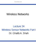 Wireless networks - Lecture 34: Wireless sensor networks