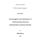 An investigation of the effectiveness of virtual learning environment implementation in primary education