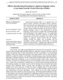 Effects of project-based learning in a Japanese language course: A case study from the Yersin University of Dalat