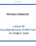 Wireless networks - Lecture 38: Security/Extensions of WSN