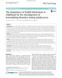 The importance of health behaviours in childhood for the development of internalizing disorders during adolescence