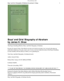 Boys and Girls Biography of Abraham