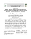 Students' attitudes towards using mobile applications in learning English listening skills at Ho Chi Minh City University of Foreign Languages and Information Technology