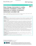 Music therapy intervention in cardiac autonomic modulation, anxiety, and depression in mothers of preterms: Randomized controlled trial