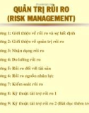 Bài giảng Quản trị rủi ro (Risk Management)