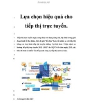 Lựa chọn hiệu quả cho tiếp thị trực tuyến