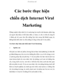 Các bước thực hiện chiến dịch Internet Viral Marketing