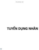 Bài giảng Tuyển dụng nhân lực