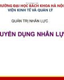 Bài giảng Quản trị nhân lực: Chương 2.3 - Tuyển dụng nhân lực