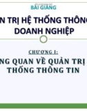 Bài giảng Quản trị hệ thống thông tin doanh nghiệp - Chương I: Tổng quan về quản trị hệ thống thông tin