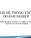 Bài giảng Quản trị hệ thống thông tin doanh nghiệp - Chương 2: Môi trường xã hội và chiến lược hệ thống thông tin doanh nghiệp