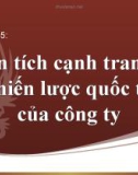 Phân tích cạnh tranh & chiến lược quốc tế của công ty