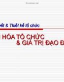 Bài giảng Lý thuyết & thiết kế tổ chức: Chương 6 - Văn hóa tổ chức & giá trị đạo đức